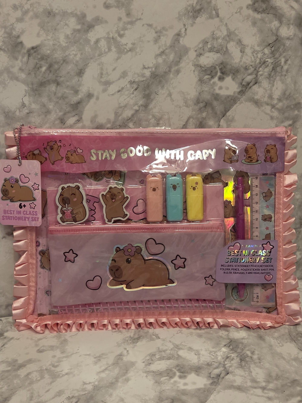 Best In Class CabyBara Kids Stationery Set with Pencil Case and Accessories